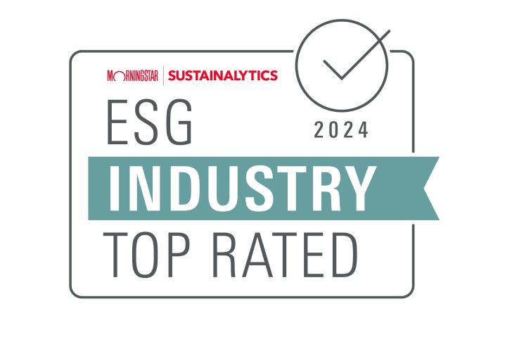 MorningStar Sustainalytics ESG industry top rated 2024 logo